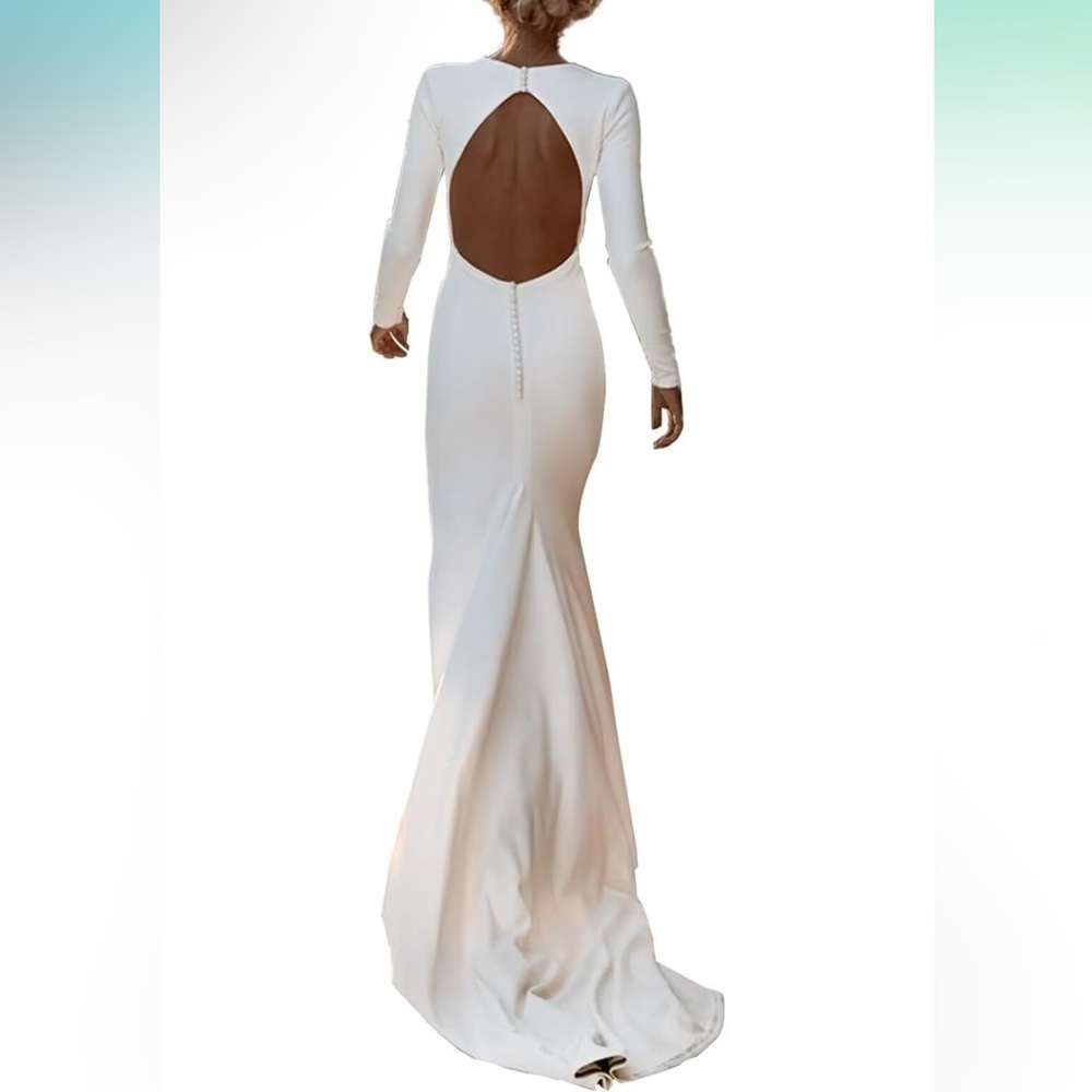 SHANDUAO Simple Mermaid Wedding Dresse Bride 2025 Boho Beach Satin Bridal Gown